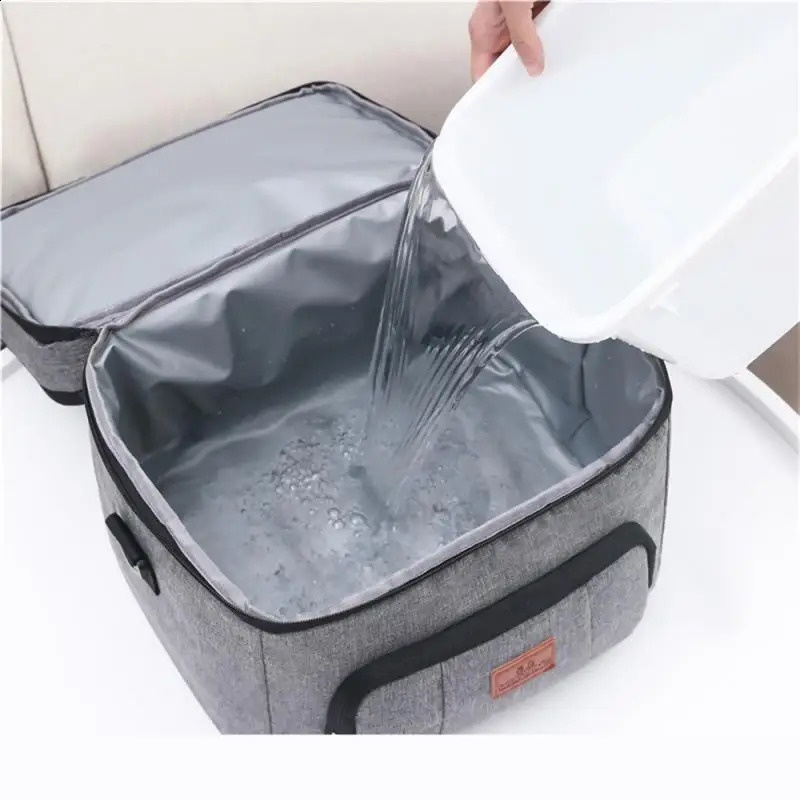 1020L cooler bag with hard lining large insulated picnic lunch used for camping barbecue and outdoor activities at home as a cooling 240910
