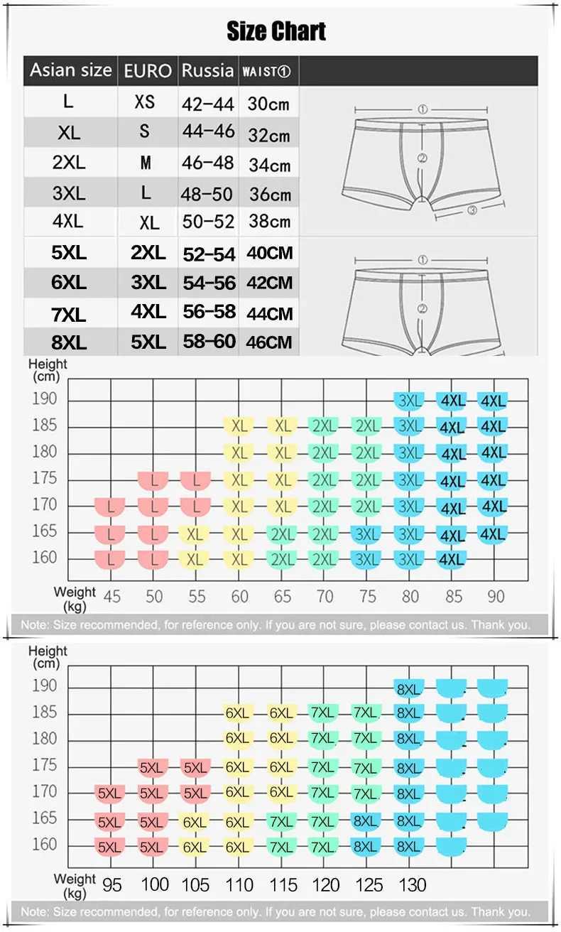 4pcs/lot Bamboo Fiber Mens Boxer Pantie Underpant plus size XXXXL large size shorts breathable underwear 5XL 6XL 7XL 8XLX240910