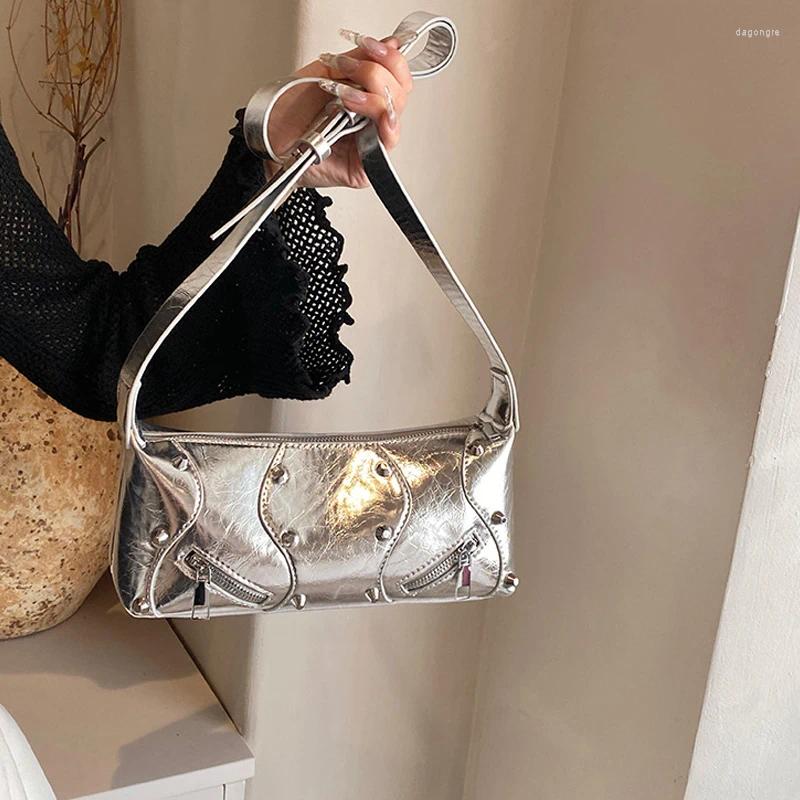 2025 NEW Shoulder Bags Rivets Design Small For Women Korean Fashion Female Crossbody Bag Lady Y2K Handbags And Purses