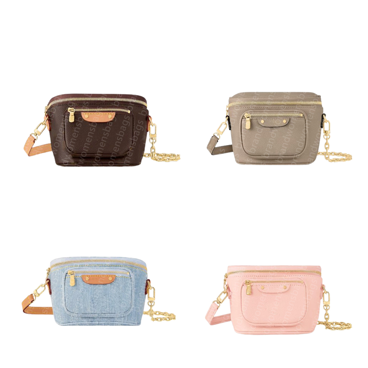 9 Colors Waist Bags MINI bumbag Designer bumbag Handbag Purse Hobo Satchel Evening Tote Cross Body Chain Casual Bag belt bag