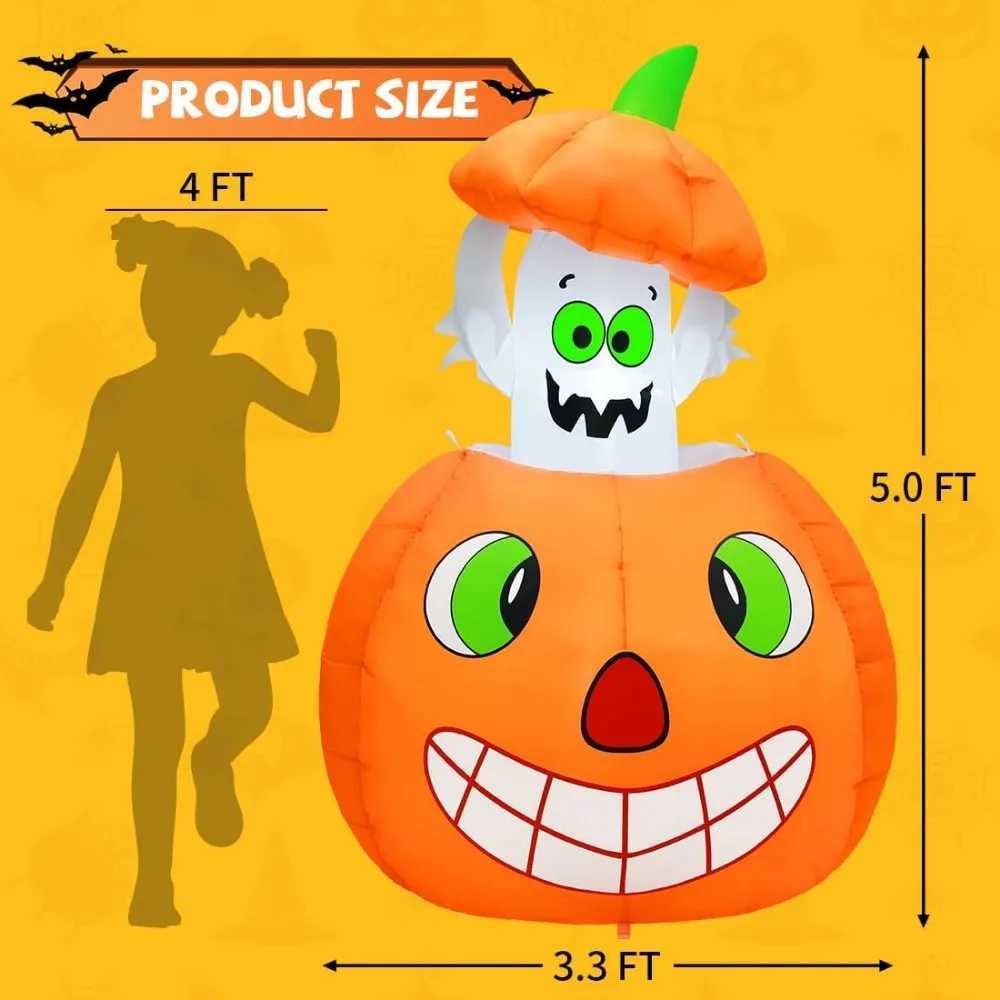 Halloween inflatable animation pumpkin ghost outdoor decoration blow molding for indoor parties garden lawn decorationX240910