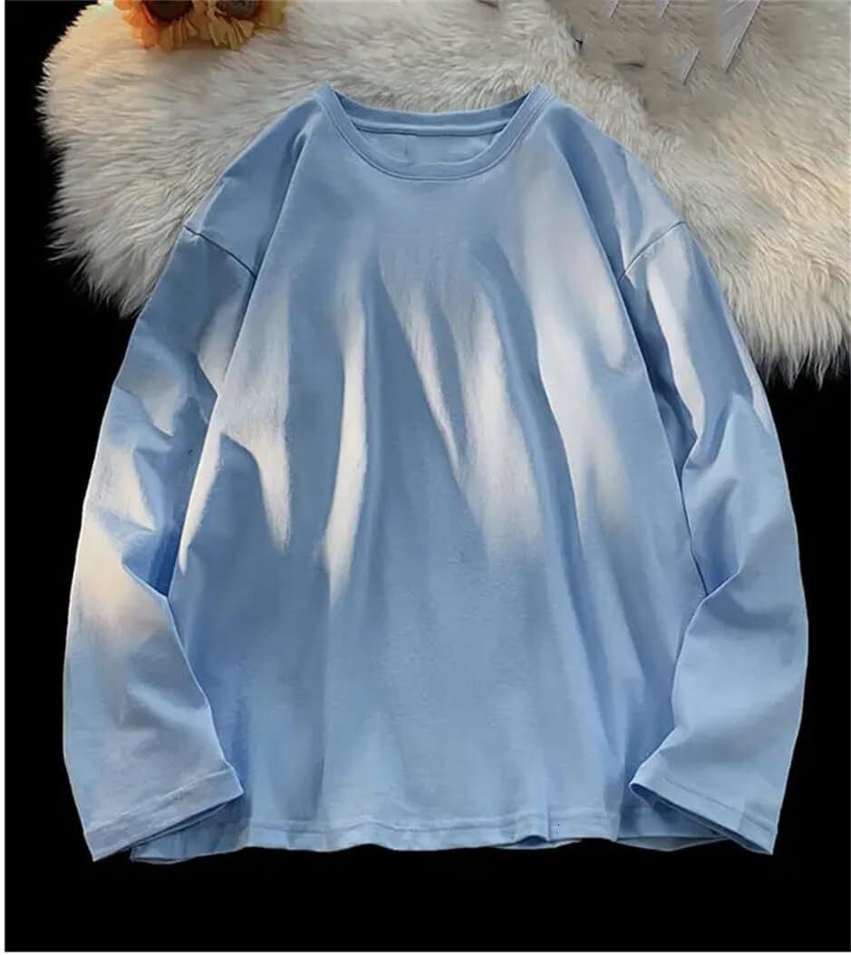 Long Sleeve Shirts for Men sweatshirt Mens Long Sleeve Tops Casual Bottom Shirts Solid Cotton T-Shirts Tops T shirt Tee Streetwear Casual tops clothes