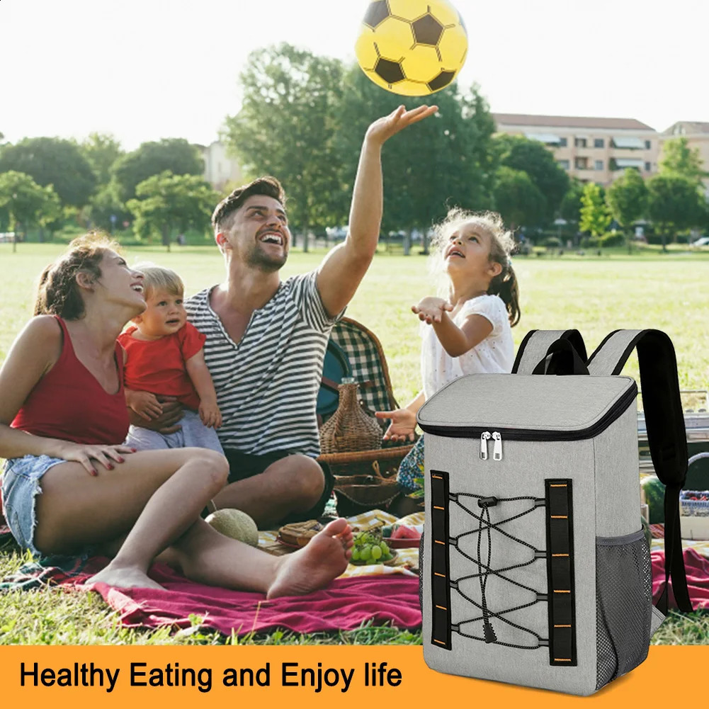 Insulated heat cooler bag large capacity backpack waterproof camping outdoor picnic hiking fishing box 240910