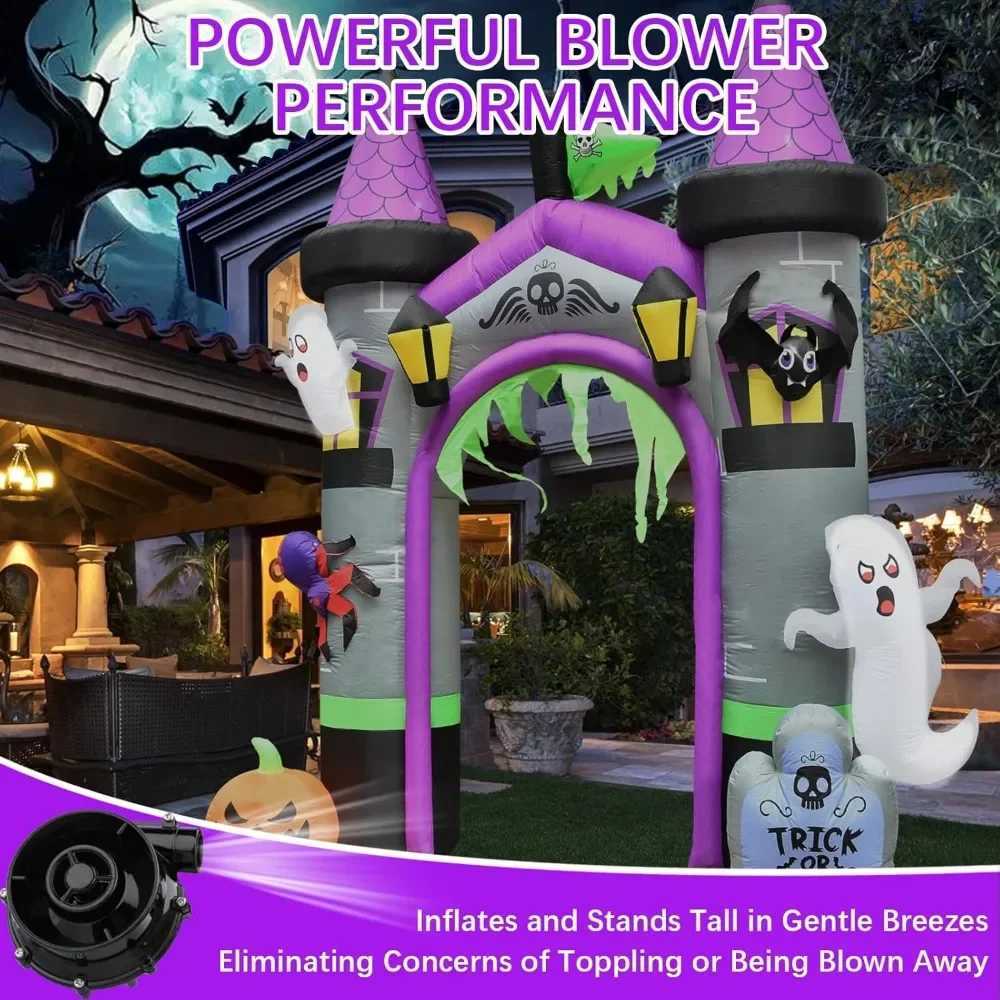 Halloween inflatable outdoor decorations ghosts pumpkins witches castles arches ghost lights blow up Halloween decorationsX240910