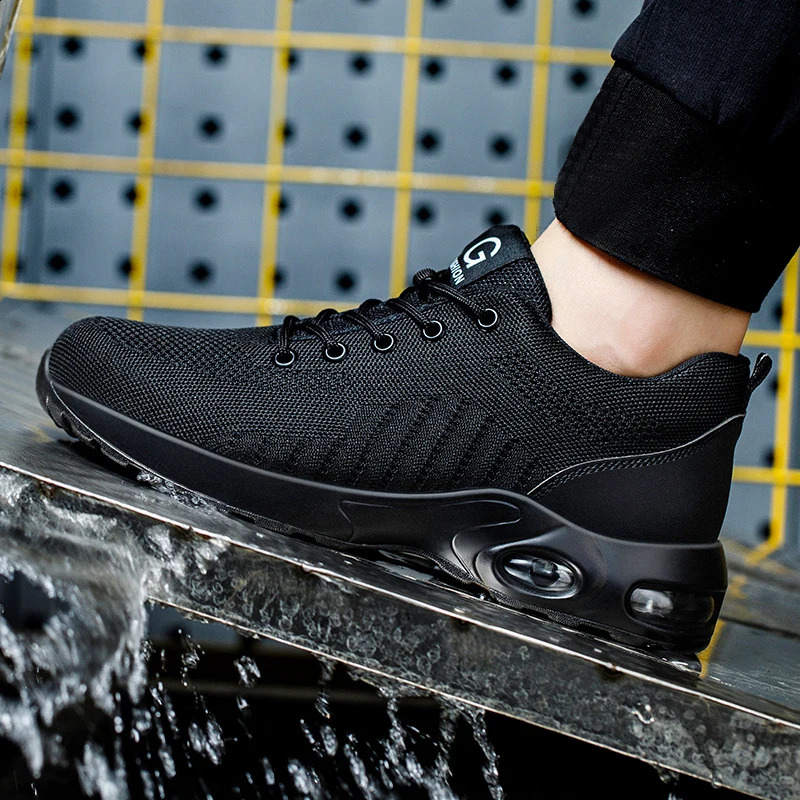 Styles Men Safety Boots With Steel Toe Cap Anti-smash Work Sneakers Safety Shoes Men Indestructible Work Boots Hiking shoes 241226