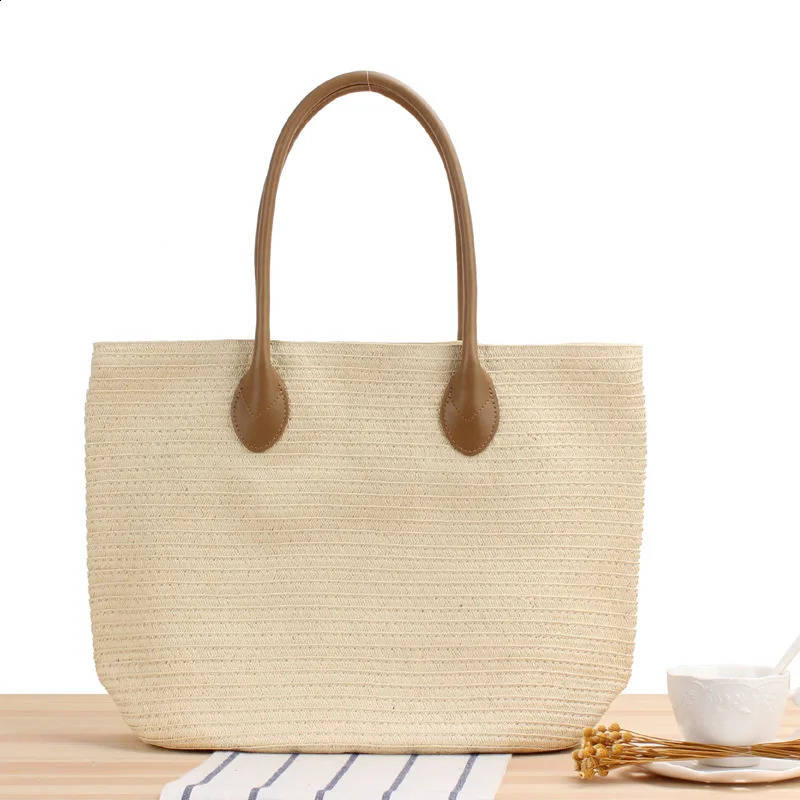 Summer travel handmade beach weaving womens straw packaging shoulder bag top fashion handbag 240910 02f0 4