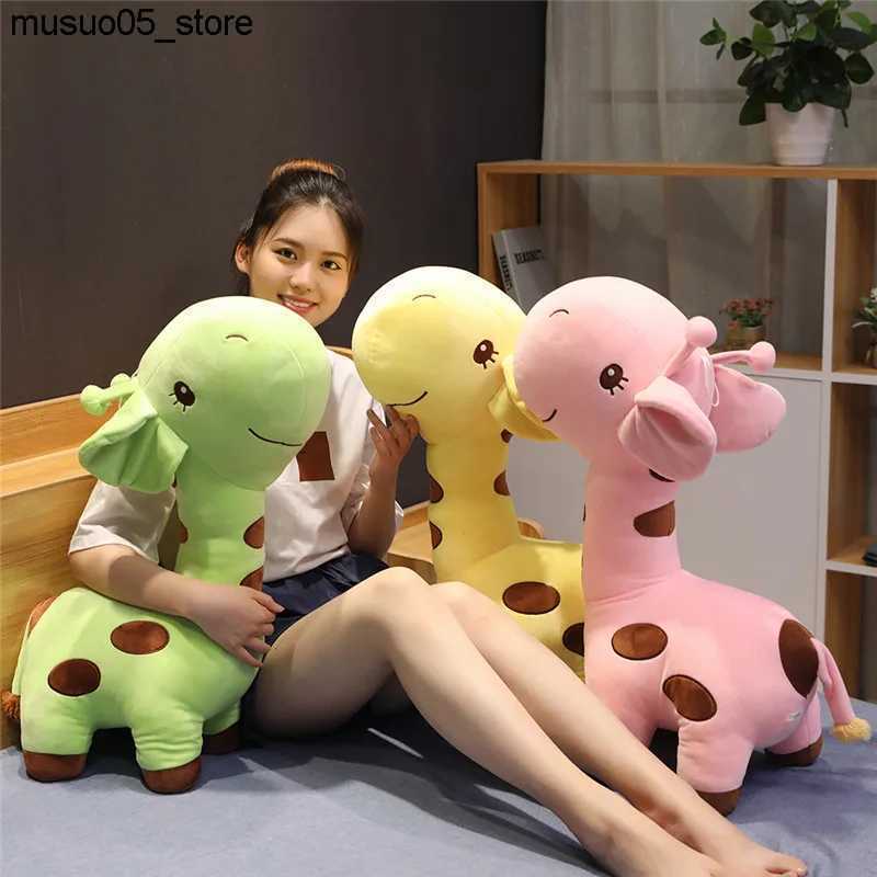 Christmas Toy Supplies 1pc Big Giraffe Plush Toys Soft Stuffed Cartoon Animal Deer Dolls Sofa Decoration Baby Kids Birthday Christmas Gifts L250912