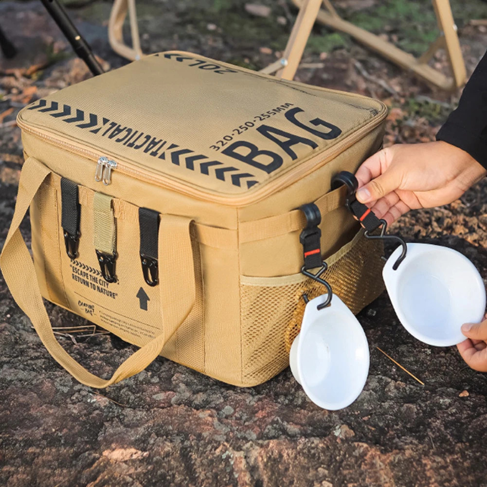 20L camping gas tank storage bag outdoor picnic large capacity tactical with handle box 240910