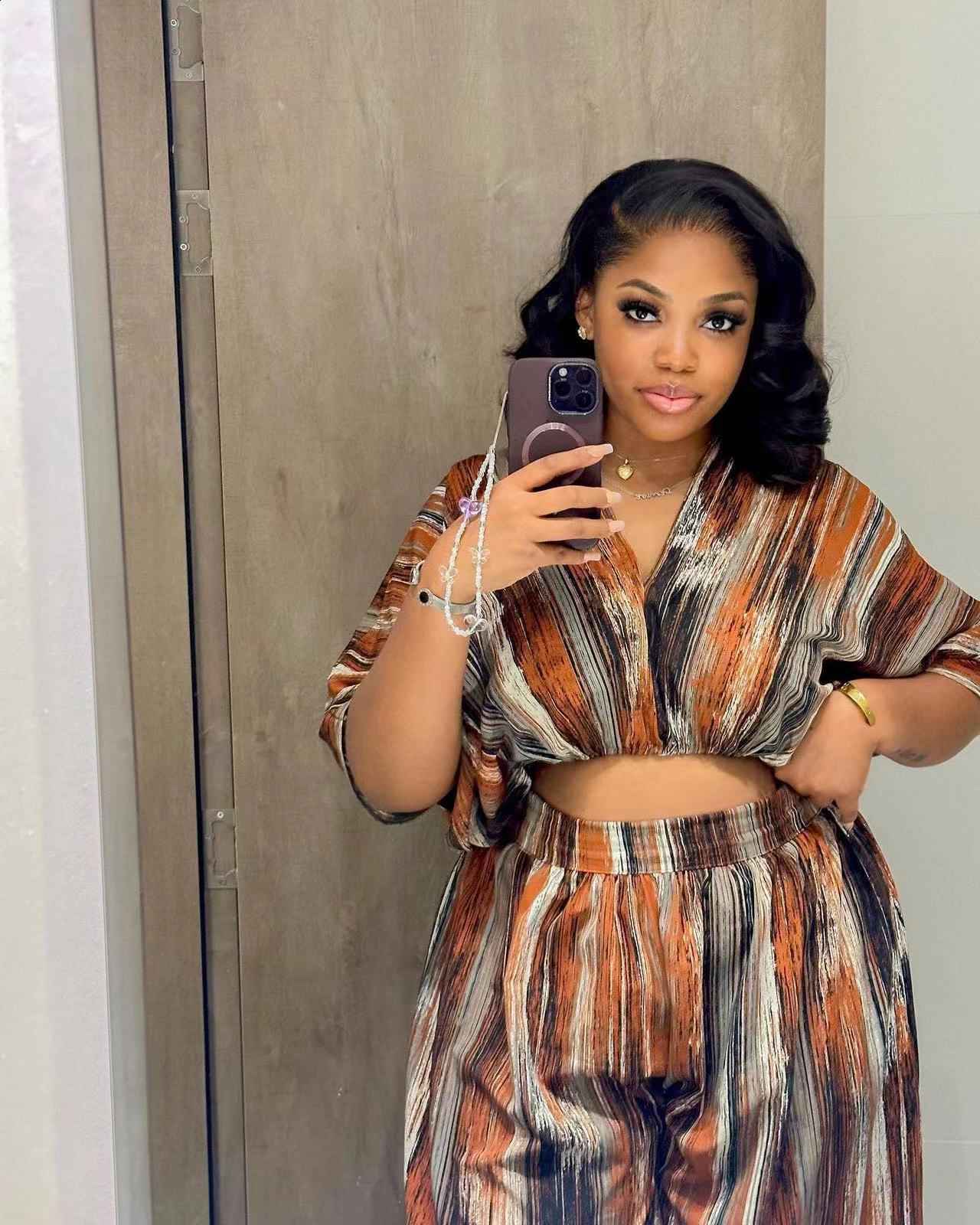 African American Mother Expensive Custom Gold Jacquard Fabric Loose Dress 240506 B1