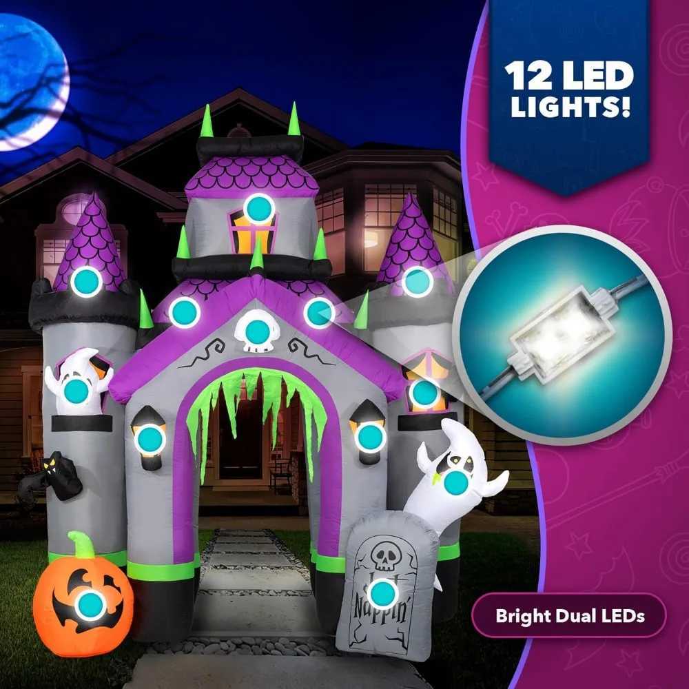 12 Foot Ghost House Castle Arch - Iatable Outdoor Halloween Decoration Blow Molding Halloween
