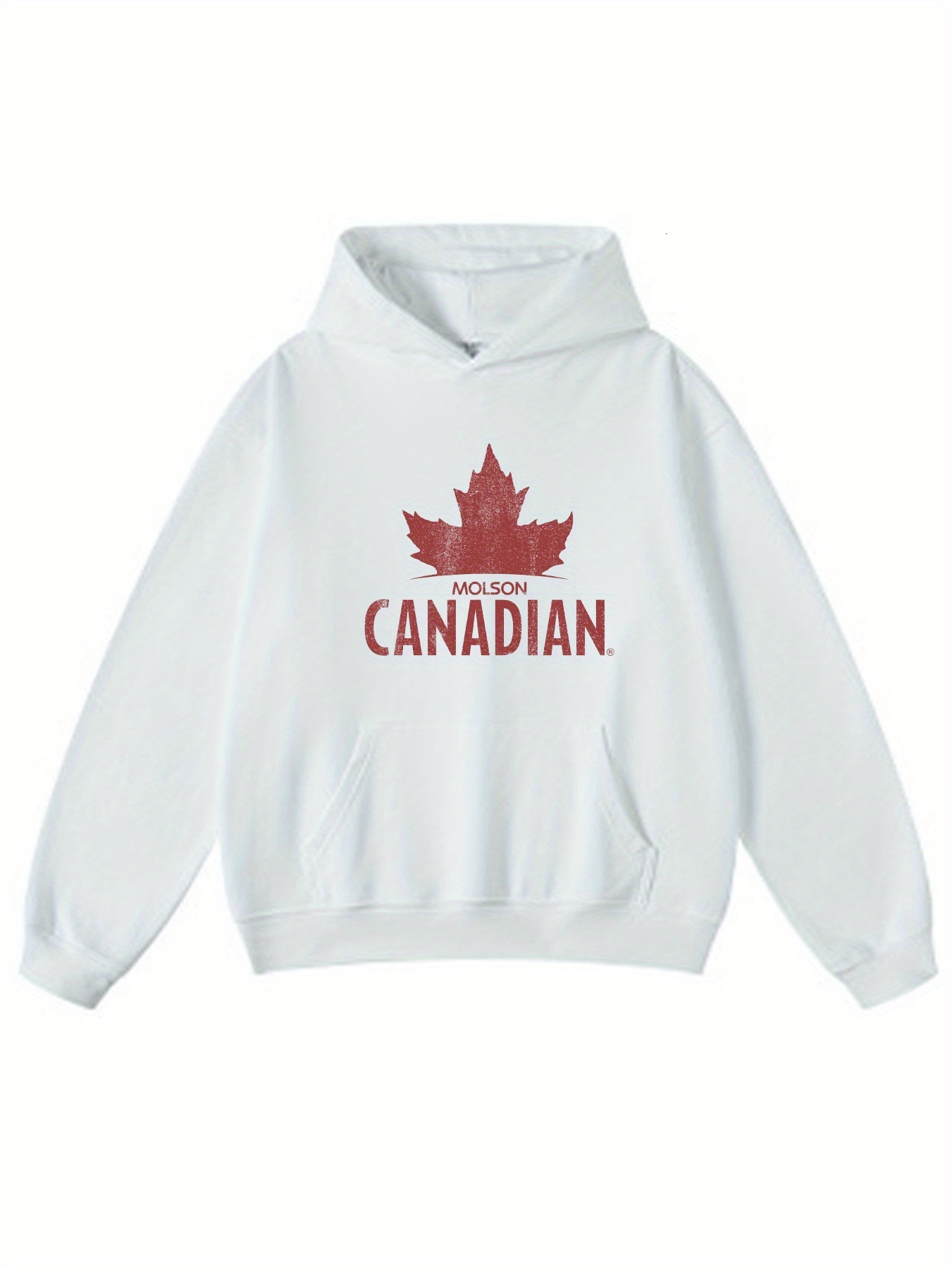 CANADIAN maple leaf Graphic print hooded sweatshirt, Men's Printed Hooded Design, Crafting a Distinctive Casual Style