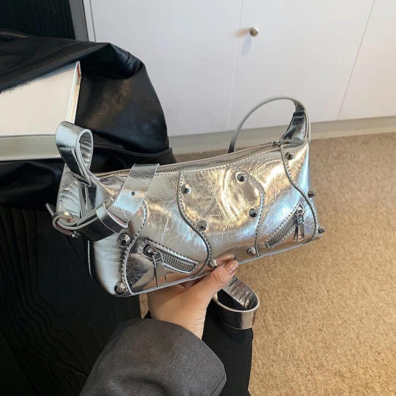 2025 NEW Shoulder Bags Rivets Design Small For Women Korean Fashion Female Crossbody Bag Lady Y2K Handbags And Purses