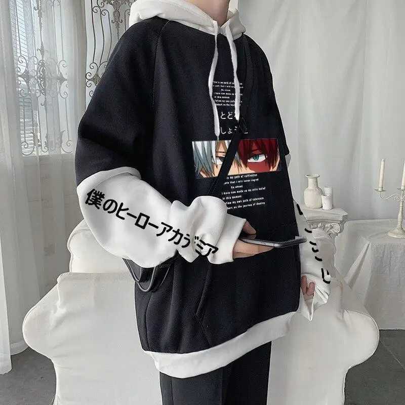 My Hero Academy Todoroki Shoto Eye Hoodie Manga Cartoon Graphic Long Sleeve Sweatshirt Autumn/Winter Soft Street Hoodie CL240909