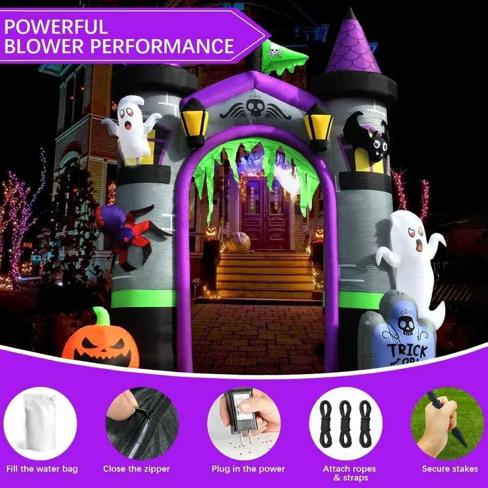 Halloween inflatable outdoor decorations ghosts pumpkins witches castles arches ghost lights blow up Halloween decorationsX240910