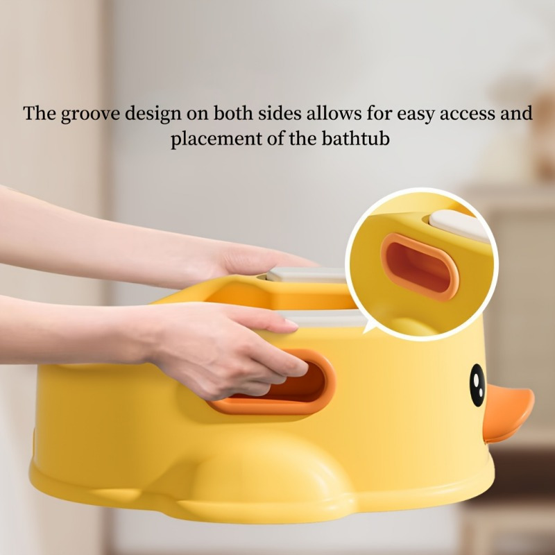 Portable Duck Shaped Pet Bathtub for Dogs Cats Durable PP Material Easy Hang Design pu1245 H4