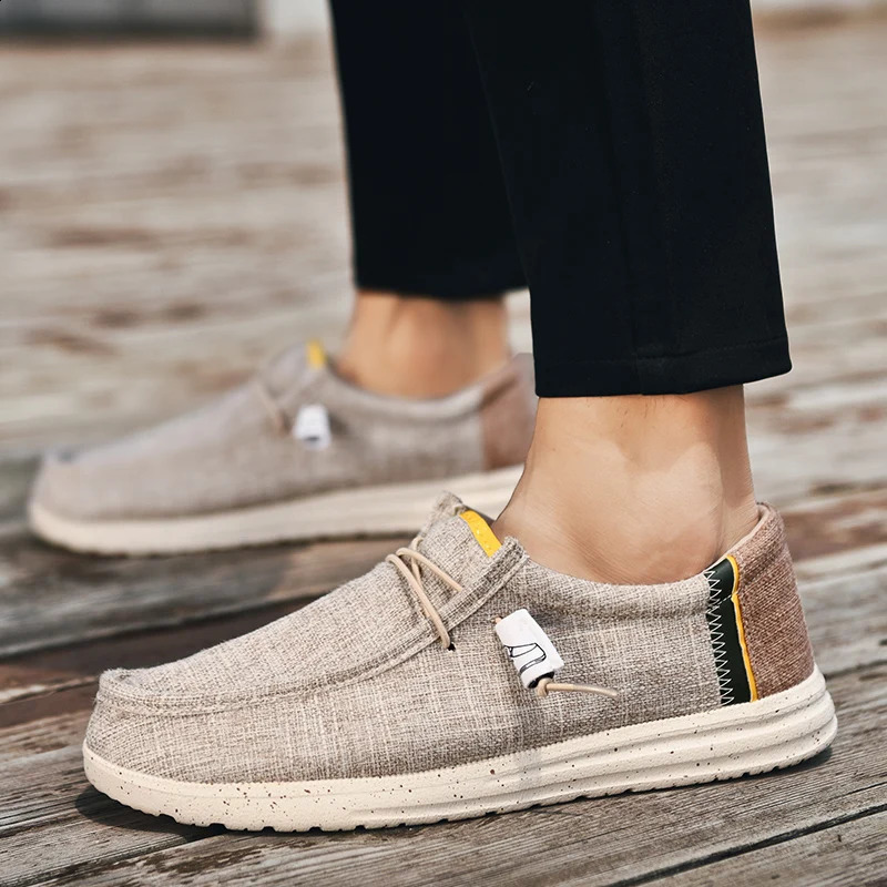 Summer canvas shoes suitable for men and women classic breathable comfortable slippers walking sports shoes and unisex boat shoes 240909
