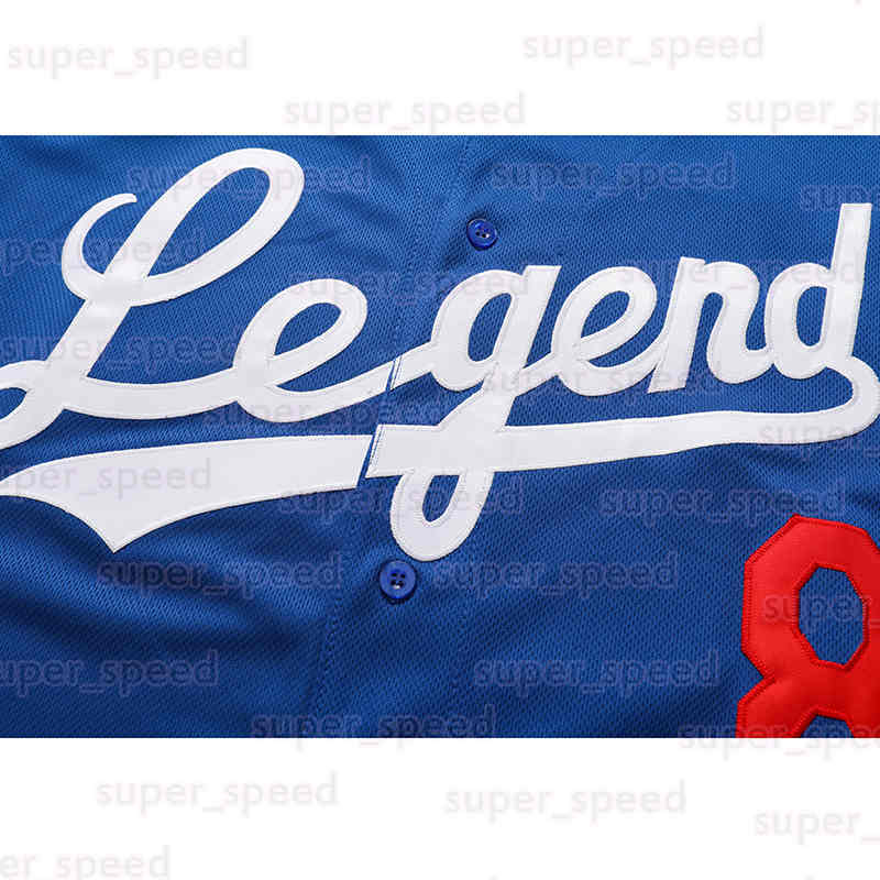 Youth Kid Legends Baseball Jersey Boys Front 8 and Back 24 Embroidered Stitched Clothing Shirt Jerseys Blue