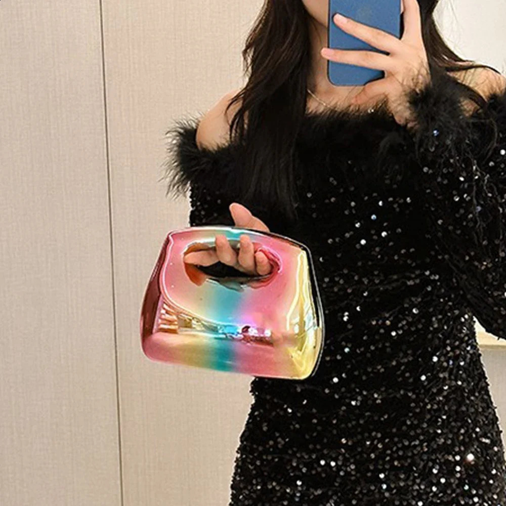 Candy Color Box Shell Bag y Acrylic Party Evening Womens Chain Wallet and Handbag Shoulder Cross Body Clutch 240910