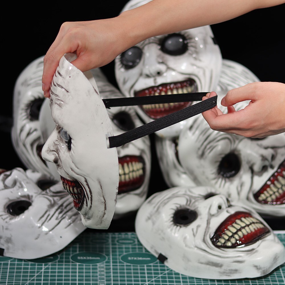 New New Horror The Exorcist Smig Face Demon Mask Cosplay Evil Creepy Ghost Skull Plastic Mas Halloween Carnival Party Costume Props