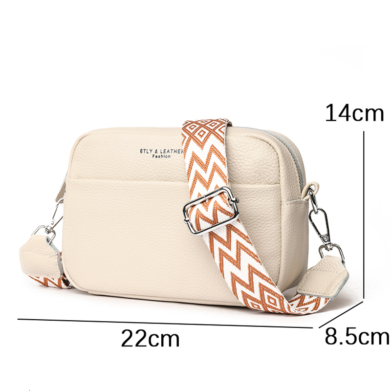 Genuine Cowhide Ladies Shoulder Bag Famous Brand Designer Lady Messenger Square Bags Casual Fashion Girl Handbags Wallets Sac New Free Delivery Design