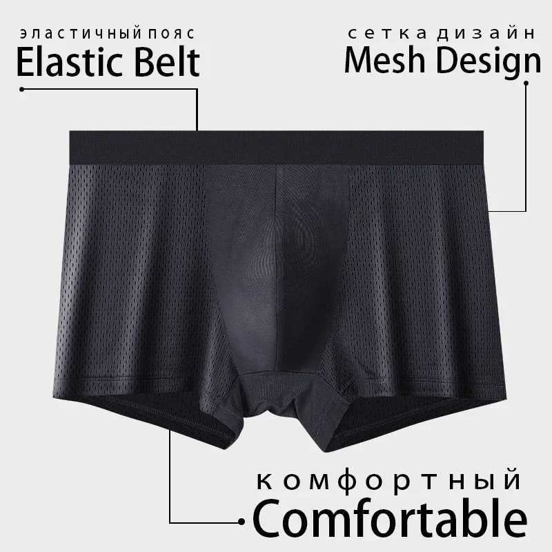 4pcs/lot Bamboo Fiber Mens Boxer Pantie Underpant plus size XXXXL large size shorts breathable underwear 5XL 6XL 7XL 8XLX240910