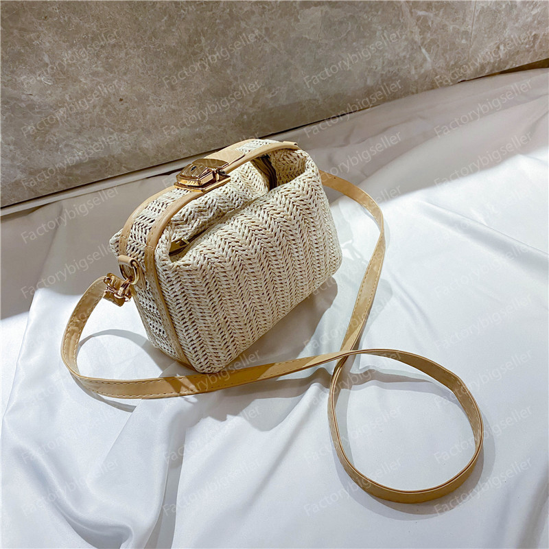 Straw Bags for Women 2024 - Designer Summer Beach Tote Shoulder Handbag, Casual Crossbody Travel Shopping Purse, Ladies Gift