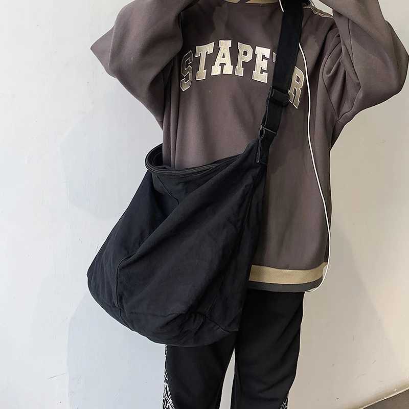 HOCODO New Bags for Women Canvas Shoulder Bag Fashion Large Capacity Handbags Female Casual Travel Bags Soft Crossbody Bags Z240910