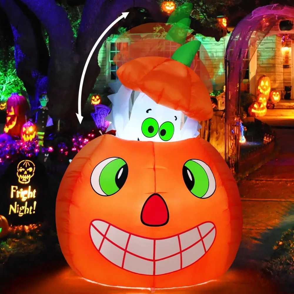 Halloween inflatable animation pumpkin ghost outdoor decoration blow molding for indoor parties garden lawn decorationX240910