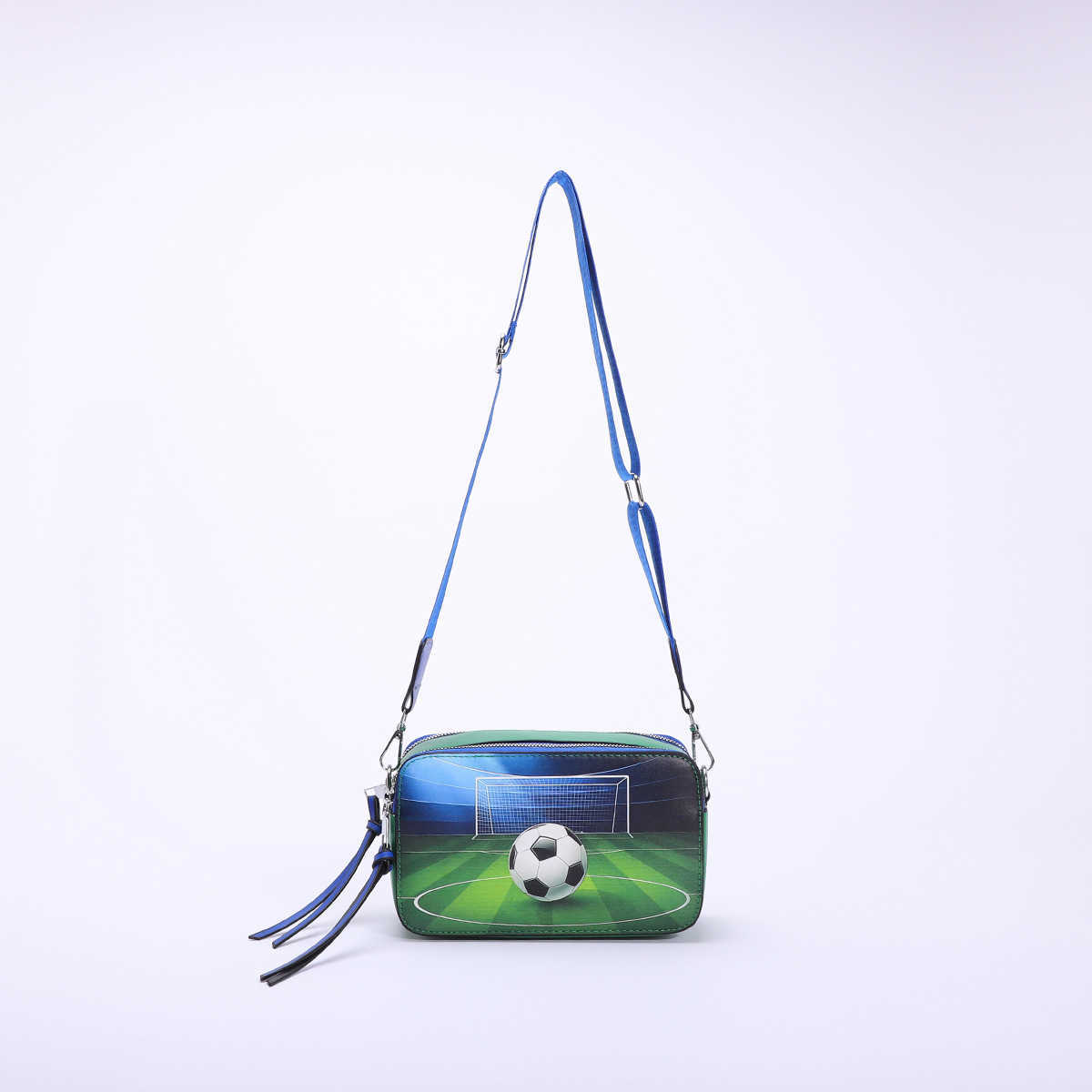 Camera bag, women's bag, blocking printed soccer square bag, single shoulder crossbody bag 240915