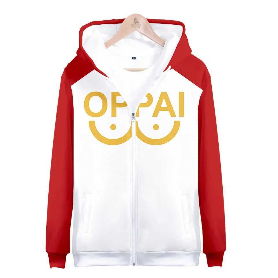 NEW Anime Saitama Oppai Hoodie Hooded Sweatshirt Hoodie Cosplay Costume New Fleece Fashion Harajuku Jacket and Coat M240909