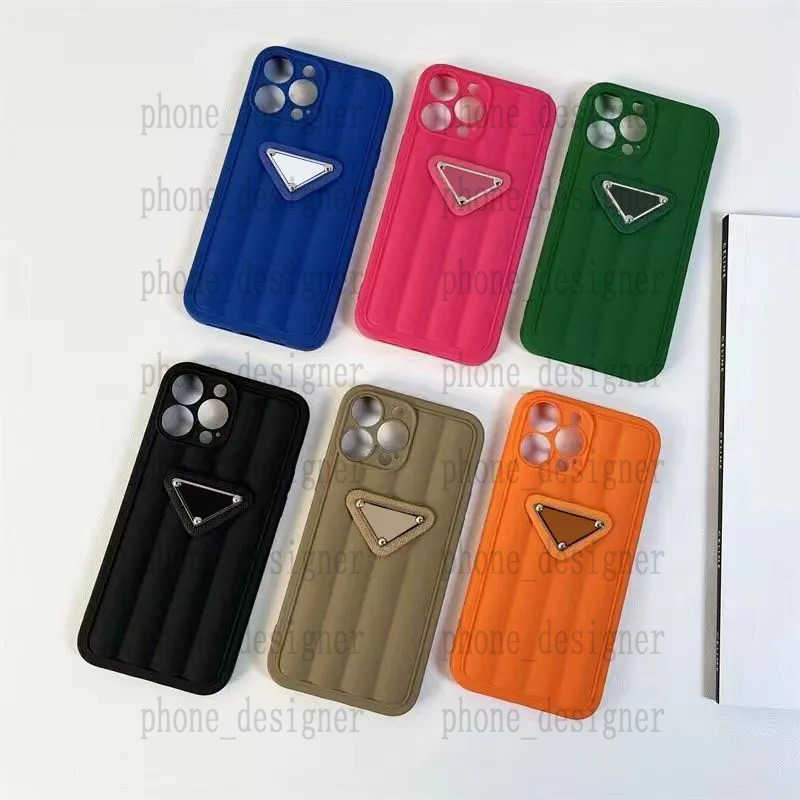 Phone Cases Luxury Designer Case Classical Pink Blue Style Fashion Columnar Pattern Phonecase Cover For IPhone 14 Pro Max 13 12 11 XS 8p 7