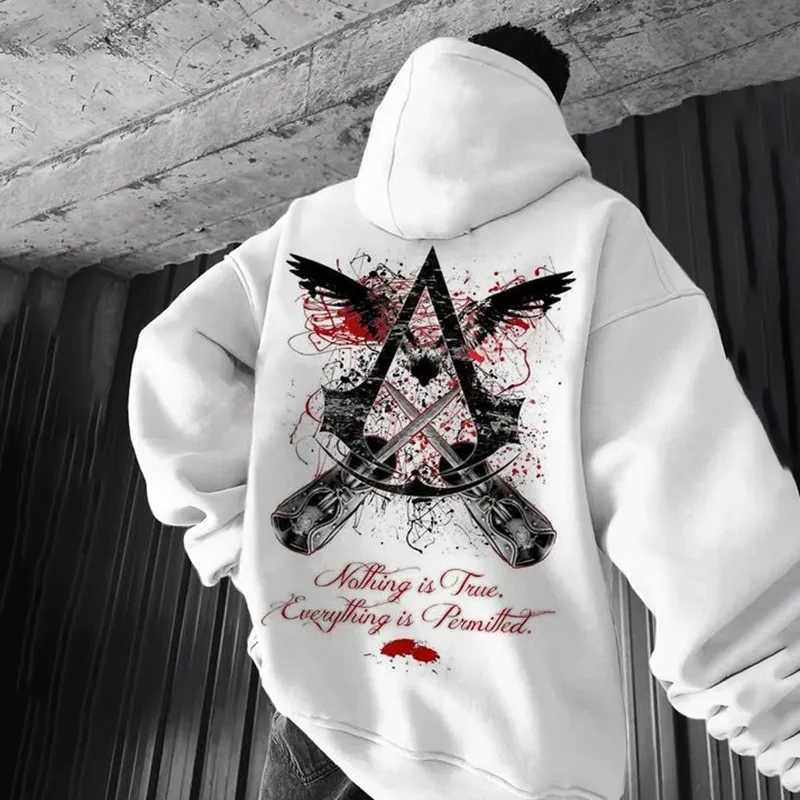 New mens hoodie Pullover graphic oversized gym Soprt workout mens clothing fashion trend design new hoodie sportswear CL240909