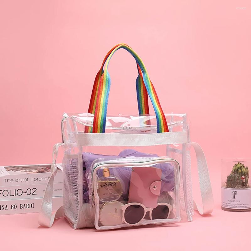 2025 NEW 2025 NEW Shoulder Bags Women Transparent Tote Handbag Waterproof Casual Crossbody Bag Large Capacity Clear Yoga Gym Summer Fiess zhanyishengl
