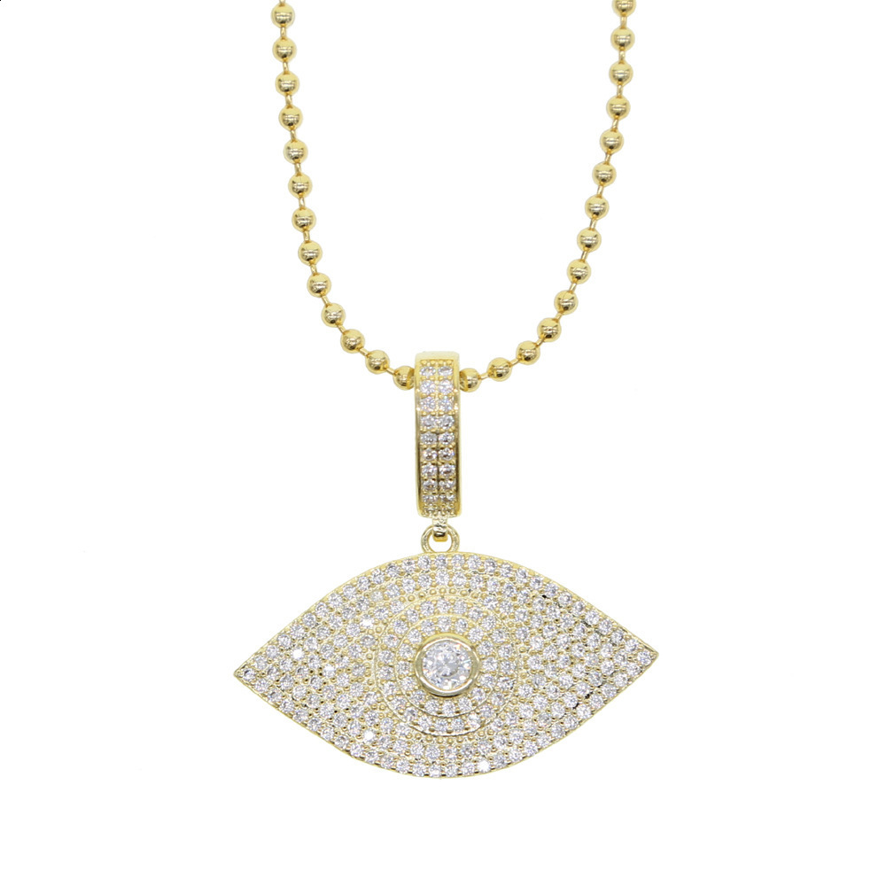 iced out bling 5A sparking cz cubic zirconia lucky pendant necklaces women men tennis chain beaded chain jewelry 201013