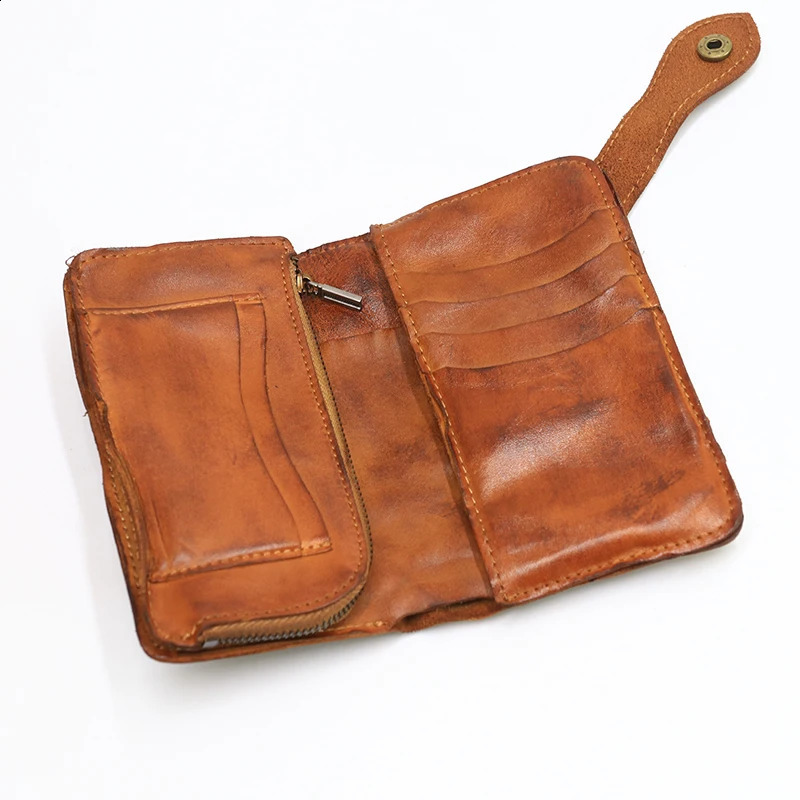 genuine leather womens wallet retro denim large capacity long double fold womens wallet clip with zipper coin pocket 240907
