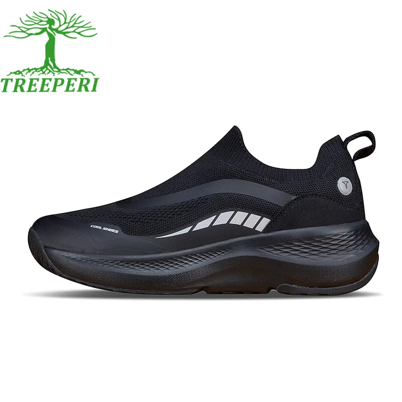 Designer Casual Shoes For Men Women TREPERRI T99 Slip on Sneakers Mesh Leather Sneaker Black White Clay Dark Grey Teal Sand Taupe Outdoor Mens Traiers