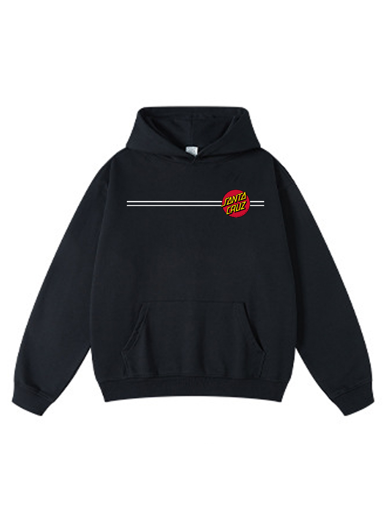 Santa Cruz Skateboard Hoodie, Men's Fall and Winter Fleece Hoodie Fashion Men Fall and Winter First Choice Comfortable Everything