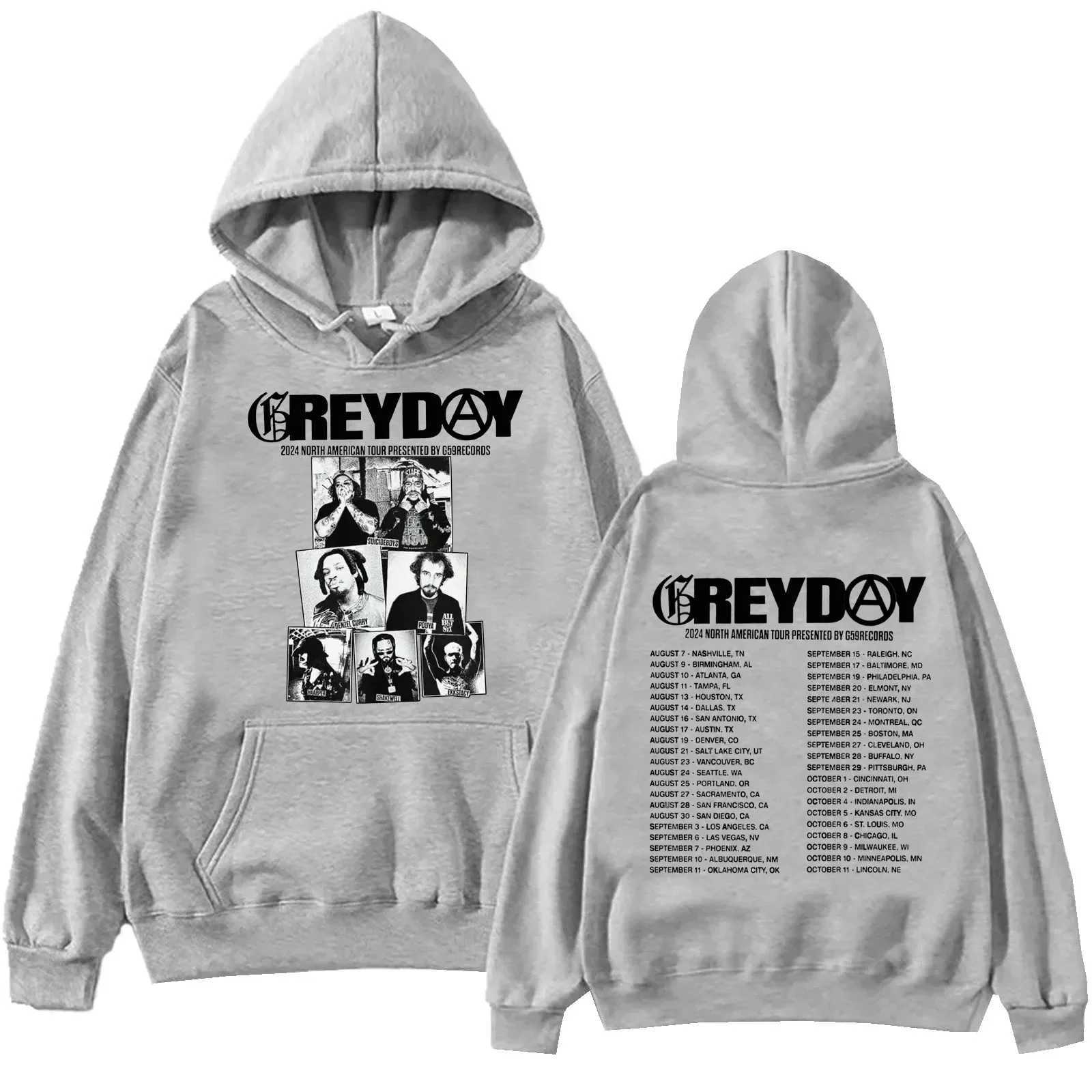 Suicideboys Grey Day 2024 Tour Hoodie Man Woman Harajuku Hip Hop Pullover Tops Sweatshirt Music Fans GiftX240909