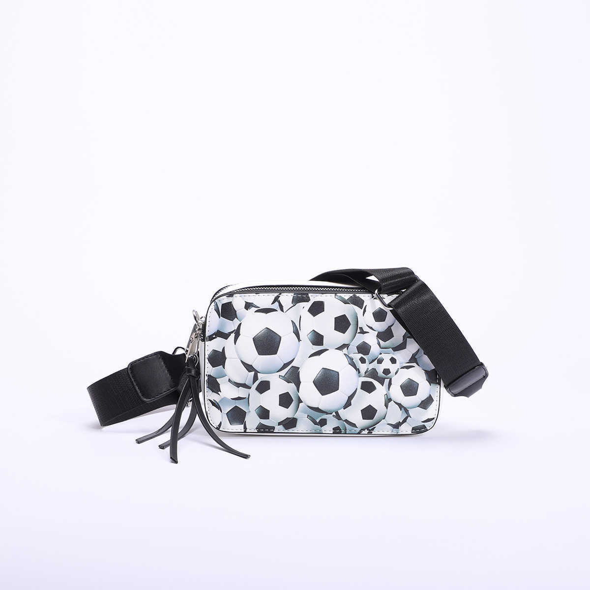 Camera bag, women's bag, blocking printed soccer square bag, single shoulder crossbody bag 240915