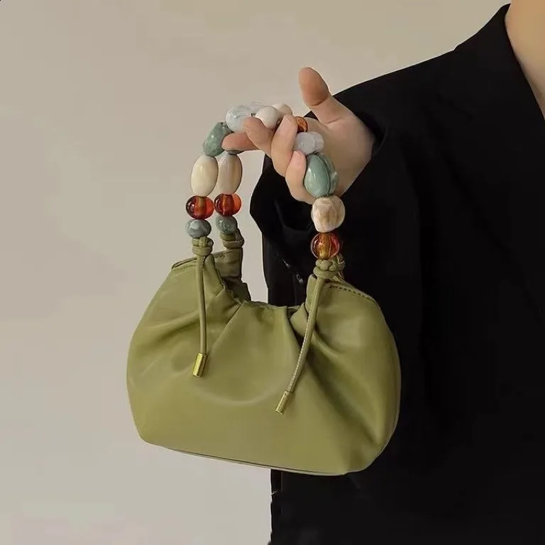 Original Beaded Cloud Bag Small Bag Womens Bag High end Fashion Handbag Single Shoulder Bag Crossbody Bag 240910
