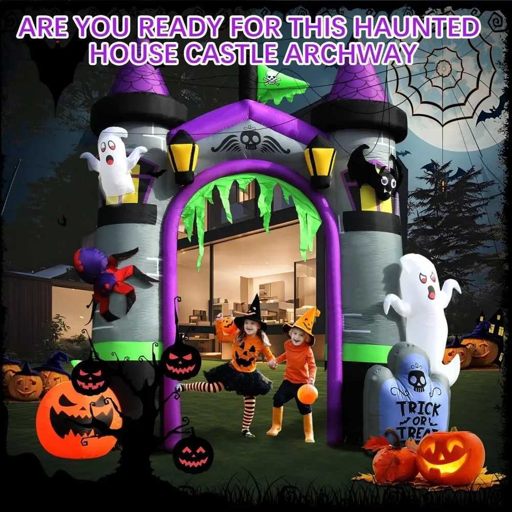 Halloween inflatable outdoor decorations ghosts pumpkins witches castles arches ghost lights blow up Halloween decorationsX240910