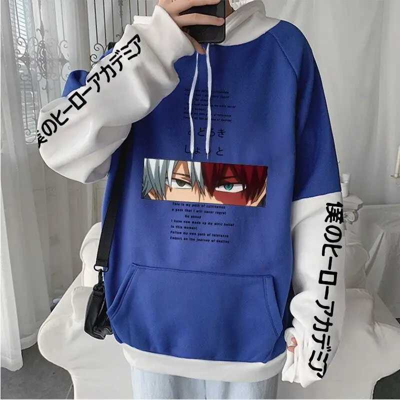 My Hero Academy Todoroki Shoto Eye Hoodie Manga Cartoon Graphic Long Sleeve Sweatshirt Autumn/Winter Soft Street Hoodie CL240909