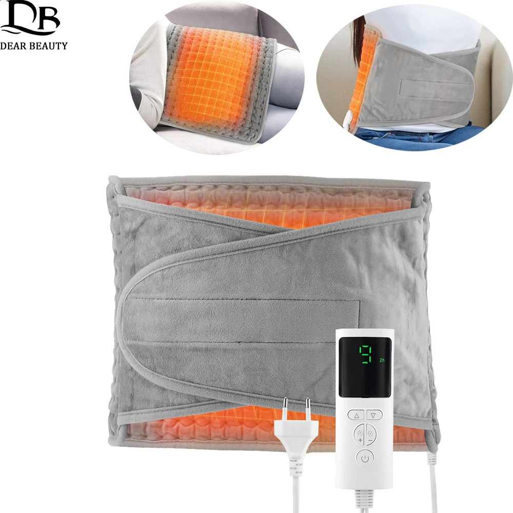 Electric heating waist belt press treatment blanket leg back abdomen Uterus massage heating pad heating bracket 240909