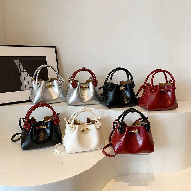 CMM Small PU Leather Drawstring Crossbody Bags for Women 2024 Winter Fashion Female Bucket Bag Lady Shoulder Bag Handbags