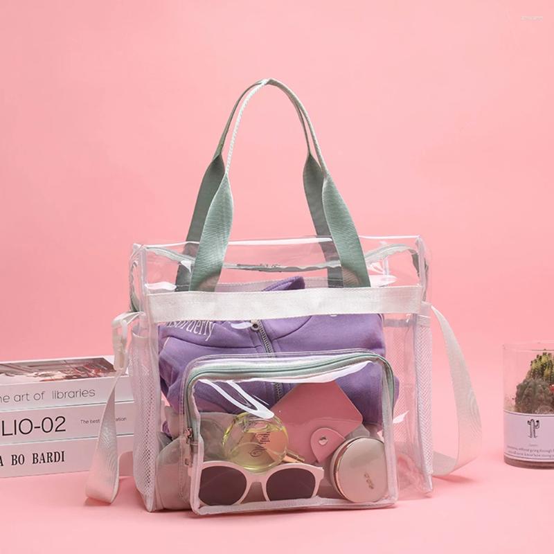 2025 NEW 2025 NEW Shoulder Bags Women Transparent Tote Handbag Waterproof Casual Crossbody Bag Large Capacity Clear Yoga Gym Summer Fiess zhanyishengl