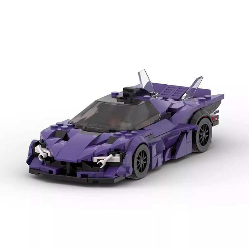 MOC Bricks EVO Speed8 Grid Car Supercar Build Tech Vehicle Speed Super Racing Block Garage Toy for Boys