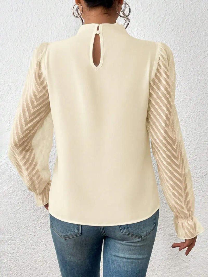 CNLONGBIDA Women's Blouses Fashion Black Office Ladies Tops And Women 2024 Autumn Casual Long Sleeve Top Femme Chiffon Shirt Elegant Blouse Woman