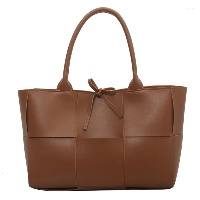 Totes Leather Woven Large-Capacity Handbag Women's Shoulder Bag Trend Women Messenger For e68a