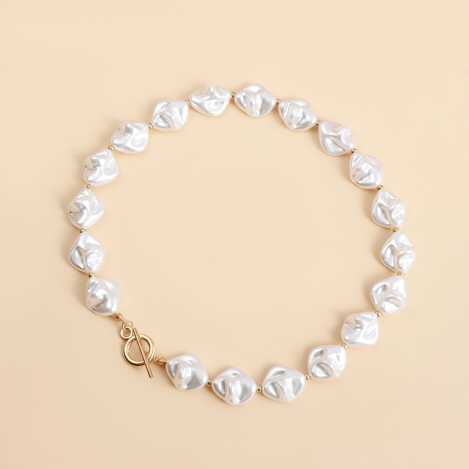 Vintage Baroque Imitation Irregular Pearl Choker Neacklaces For Women Luxury Gold Plated Chain Elegant Jewelry Party Birthday Wedding Gifts