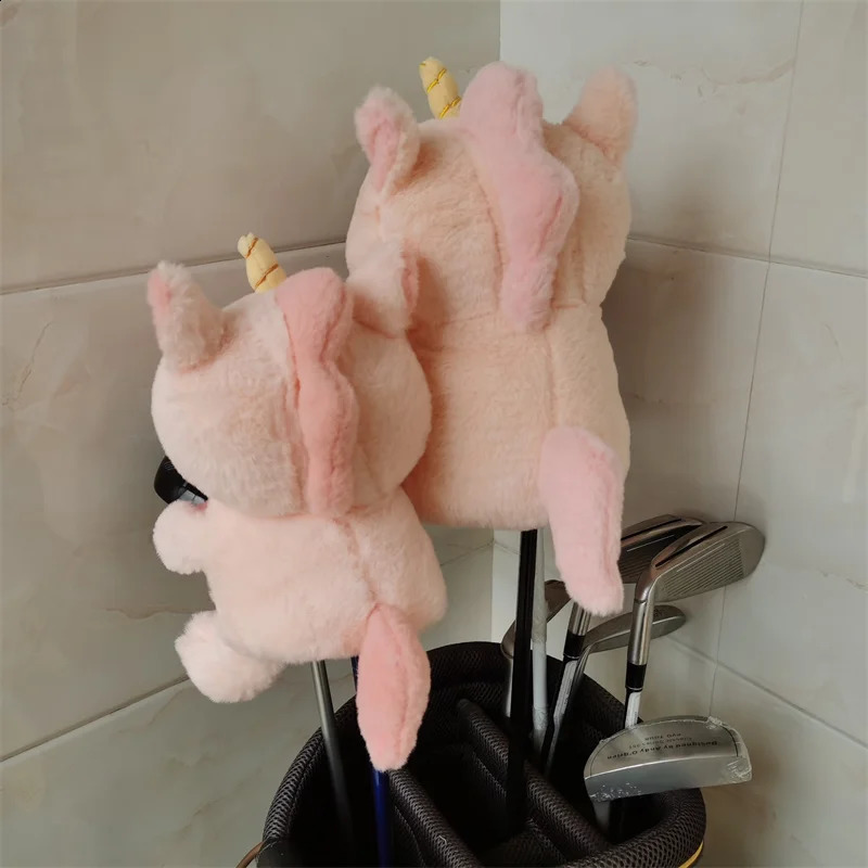 Unicorn Golf Driver Head Cover Plush Cartoon Golf Fairway Wood Headcover Stock 2 Colors 240909